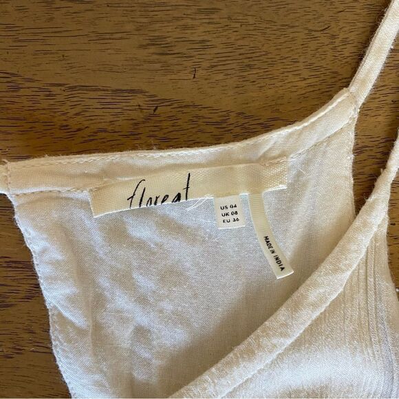 Anthropologie Floreat Varanasi Cream Maxi Dress Size 4 - Picture 7 of 14